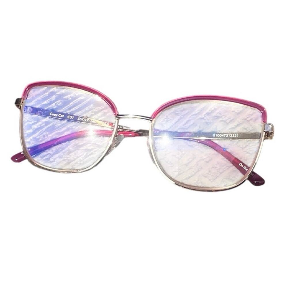 Prive Revaux Copycat Designer Lady Cateye Reading Glasses Maroon Gold